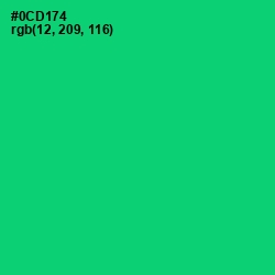 #0CD174 - Malachite Color Image