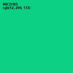 #0CD185 - Caribbean Green Color Image