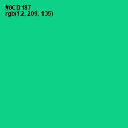 #0CD187 - Caribbean Green Color Image