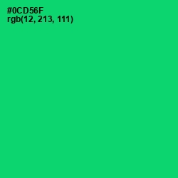 #0CD56F - Malachite Color Image