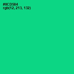 #0CD584 - Caribbean Green Color Image