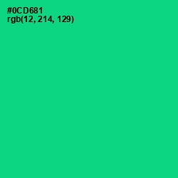 #0CD681 - Caribbean Green Color Image