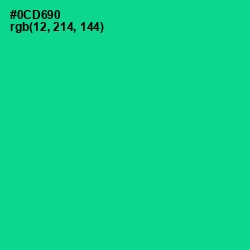 #0CD690 - Caribbean Green Color Image