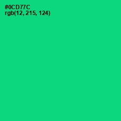 #0CD77C - Spring Green Color Image