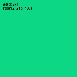 #0CD785 - Caribbean Green Color Image