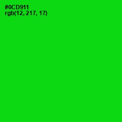 #0CD911 - Green Color Image