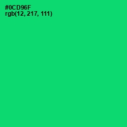 #0CD96F - Malachite Color Image