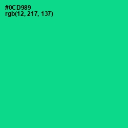 #0CD989 - Caribbean Green Color Image