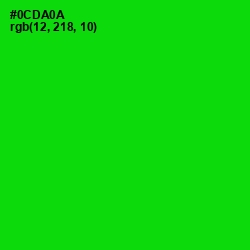 #0CDA0A - Green Color Image