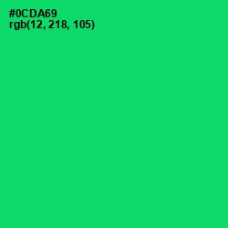 #0CDA69 - Malachite Color Image