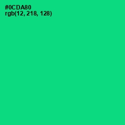 #0CDA80 - Caribbean Green Color Image