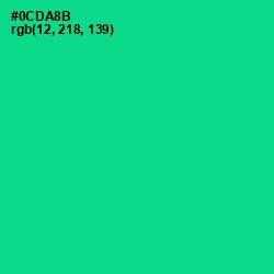 #0CDA8B - Caribbean Green Color Image