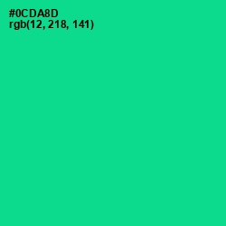 #0CDA8D - Caribbean Green Color Image