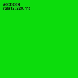 #0CDC0B - Green Color Image