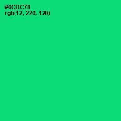 #0CDC78 - Spring Green Color Image