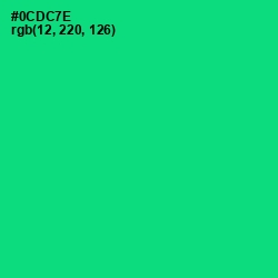 #0CDC7E - Spring Green Color Image