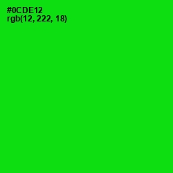 #0CDE12 - Green Color Image