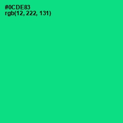#0CDE83 - Caribbean Green Color Image