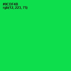 #0CDF4B - Malachite Color Image