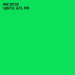 #0CDF59 - Malachite Color Image