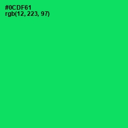 #0CDF61 - Malachite Color Image