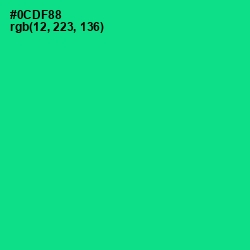 #0CDF88 - Caribbean Green Color Image