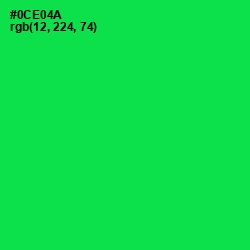 #0CE04A - Malachite Color Image