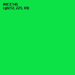 #0CE145 - Malachite Color Image