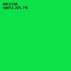 #0CE14A - Malachite Color Image