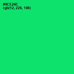 #0CE26C - Spring Green Color Image