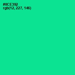 #0CE392 - Caribbean Green Color Image