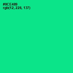 #0CE489 - Caribbean Green Color Image