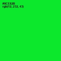 #0CE82B - Green Color Image