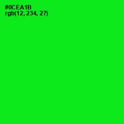 #0CEA1B - Green Color Image