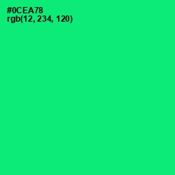 #0CEA78 - Spring Green Color Image