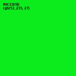 #0CEB1B - Green Color Image