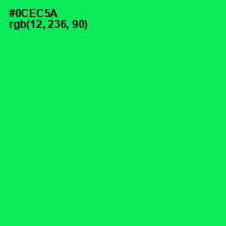 #0CEC5A - Malachite Color Image