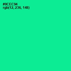 #0CEC94 - Caribbean Green Color Image