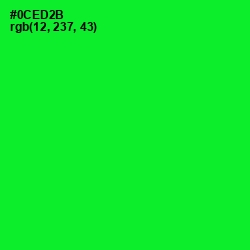 #0CED2B - Green Color Image