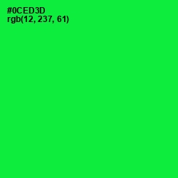 #0CED3D - Green Color Image