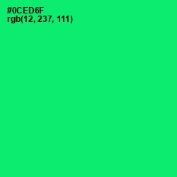 #0CED6F - Spring Green Color Image