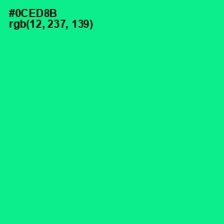 #0CED8B - Caribbean Green Color Image