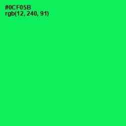 #0CF05B - Malachite Color Image