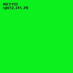 #0CF11D - Green Color Image