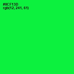 #0CF13D - Green Color Image