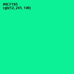 #0CF195 - Caribbean Green Color Image