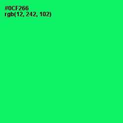 #0CF266 - Spring Green Color Image