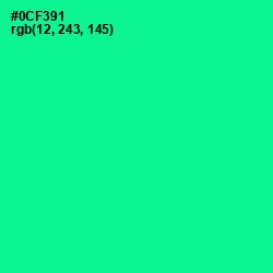 #0CF391 - Caribbean Green Color Image