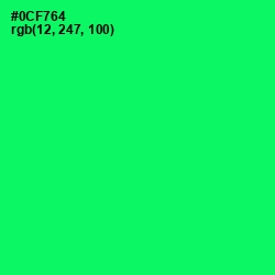 #0CF764 - Spring Green Color Image