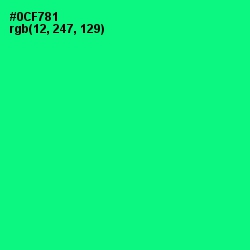 #0CF781 - Caribbean Green Color Image